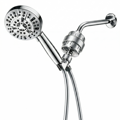 Luxe 10 Mode Showerhead Complete Shower Kit