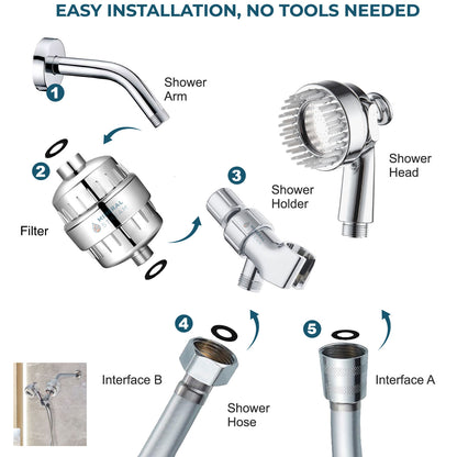 Kit de ducha completo con cabezal de ducha para spa para perros