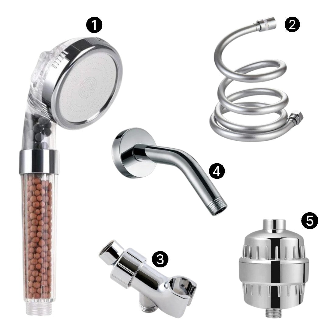 Kit de ducha completo con cabezal de ducha ecológico